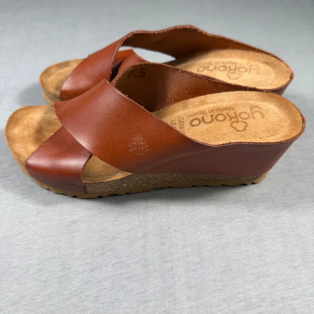 yokono leather wedge